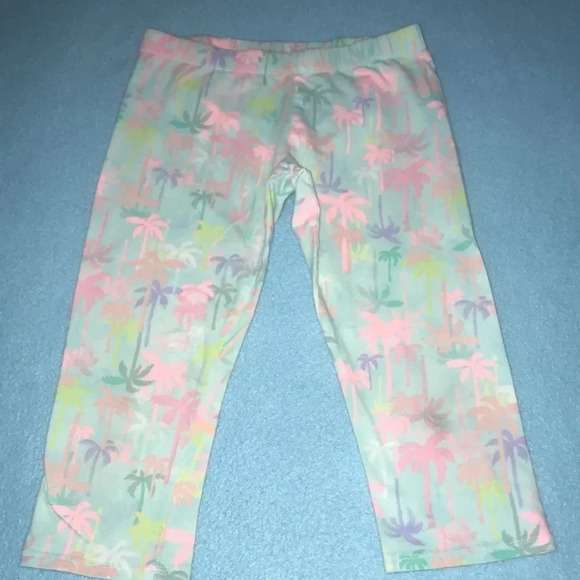 ARIZONA Jean Co. Palm tree print leggings size M or 10/12 - Picture 1 of 6